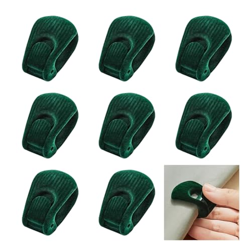 aninako 布団 クリップ 8個セット 強力 無針アンチシフ ブランケットクリップ 布団ずり落ち防止 布団を傷めません 布団固定器 布団ずれ落ちクリップ シーツ ブランケット 軽量でコンパクト 滑り止め 布団固定用 (ダークグリーン)