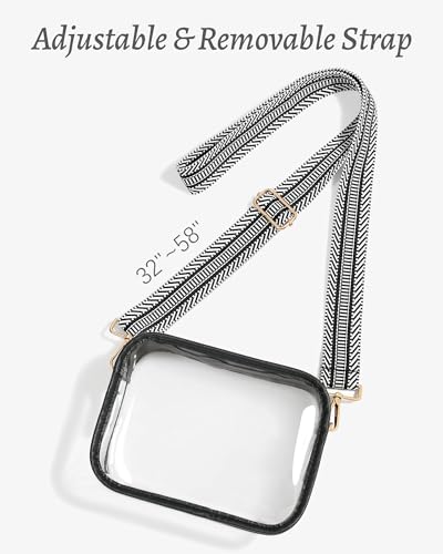 Image of FANGSUN Clear Purse for Women, Clear Crossbody Bag Stadium Approved, Small Transparent Handbag for Concert Event Festival