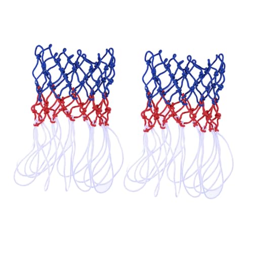 Balacoo Sports Braided Basketball Net Bag 2pcs Standard Size Nets Heavy Duty for Courts Easy Installation Weatherproof