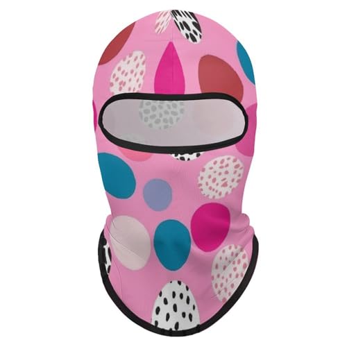 Balaclava para Hombres con Estampado de Puntos Locos para Invierno, Máscara de Cara para Ciclismo y Esquí miniatura 1