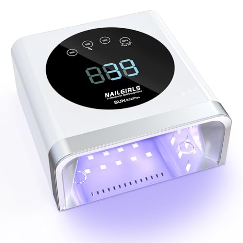 NAILGIRLS UV Nail Lamp, 150W Professional Nail Dryer for Gel Polish Curing Light Machine, with...