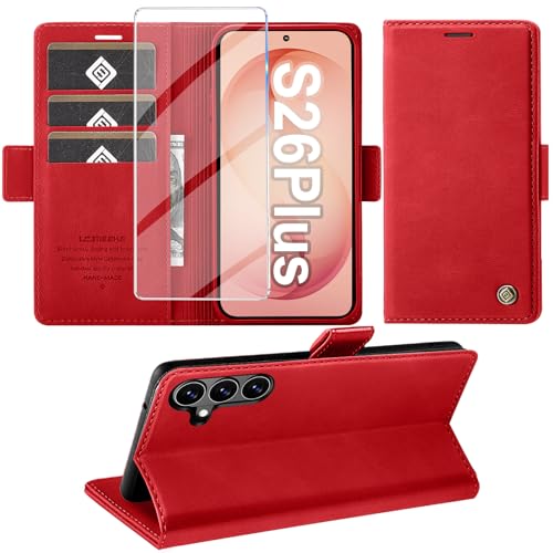 KOGENG Coque pour Samsung Galaxy S26 Plus, Magnétique Housse en Cuir PU Premium Etui à Rabat, Pochette de Flip Portefeuille Antichoc Coque Protection...