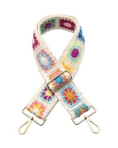 Image of Embroidered Purse Straps Replacement Crossbody Wide Adjustable Bag Straps | Thick Purse Strap for Crossbody Bags,Extra Long Strap,Cross Body Straps for Handbags,Bag Straps for Tote Bags,Shoulder Straps