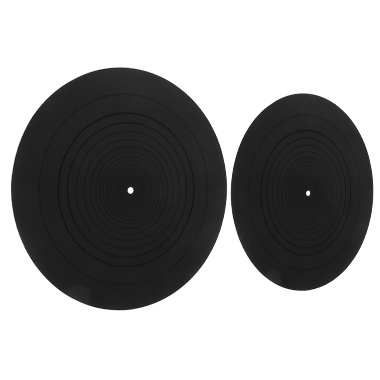 ERINGOGO Vintage Turntable Platter Mats 2pcs Silicone Record Player Mats Anti-static Feature