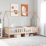 LAPOOH Cama con Forma de casa para niños Madera Maciza Pino 90x190 cm, Base De Cama, Estructura Cama, Marco De Cama, Bed Frame, Cama Juvenil, Cama Dormitorio - 850707