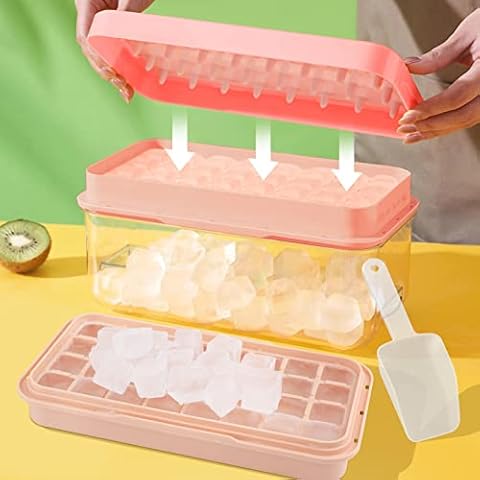 Cubiteras de Hielo de Silicona Fabaoday con Tapa y Cubo Cover