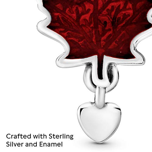 PANDORA Canada Red Maple Leaf Charm - Compatible with PANDORA Moments - Gift for Her - Made with Sterling Silver & Enamel - with Gift Box4