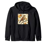 Gráfico de flores botánicas Thrush Cottagecore Sudadera con Capucha