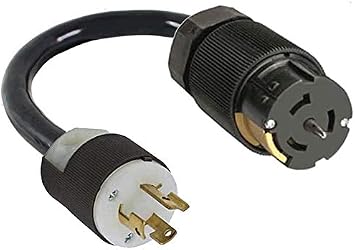 L6-15P Male Plug To CS8264-R Industrial Grade Receptacle Socket Outlet Adapter, Electrical Power Cord Connector Twist-Lock Converter NEMA FX1546