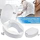 Toilettensitzerhöhung mit Deckel, Toilettenaufsatz für Senioren, Toilettenerhöhung WC Sitz Erhöhung, Erhöhter Toilettensitz 6/10/16cm, Toilettenhilfen für Erwachsene, (6 Zoll)