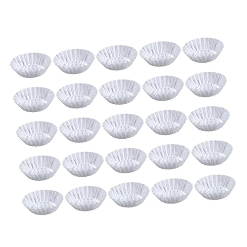 LABRIMP 30pcs Aluminum Alloy Egg Tart Molds Non Stick Coating Loose Base Muffin Baking Cups Tartlet Tins