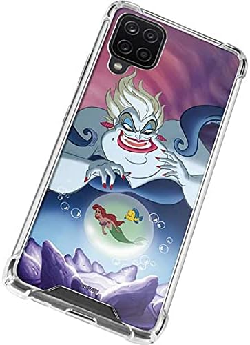 Skinit Clear Phone Case Compatible with Galaxy A12 - Officially Licensed Disney Villains Ursula Ariel and Flounder Design