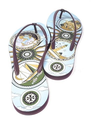 Tory Burch 144177 Women's Chelsea Flip Flop Sandals (Blue Sundial - Sedona Wine, US Footwear Size System, Adult, Women, Numeric, Medium, 8)3