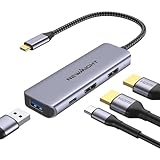 USB C HDMI 拡張 2画面 4in1 アダプタ 分配器 拡張モード対応 パソコン に 2 台 の モニター を つなぐ 4K HDMI*2、高速USB データ伝送、USB-C 100W充電、MacBook Pro/Airなど対応 在宅勤務