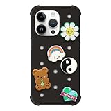 CASETiFY Pushin iPhone 14 Pro Max Silicone Case [Military Grade Drop Tested / 4ft Drop Protection/Personalizable with pins] - Lavender with Peace Love Earth Pin Set