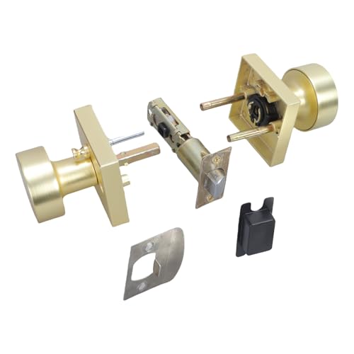 多目的ノンロックゴールドドアノブサテン真鍮仕上げアクセシブルスペース日常カジュアル使用リバーシブルドアノブ