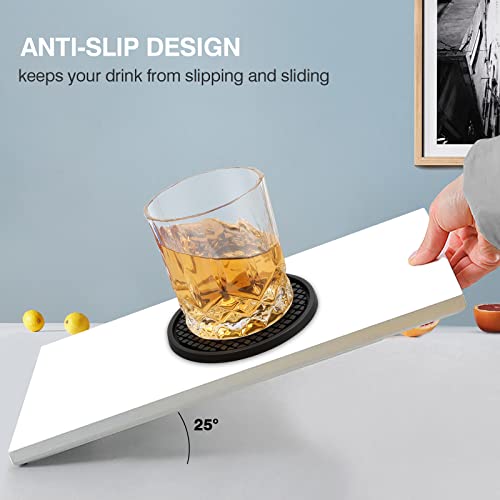 Dessous de verre silicone contre les taches d'eau pour table de bar