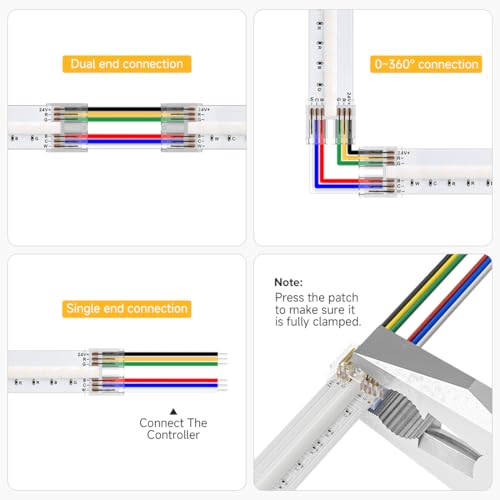 Tira LED COB RGBCCT Flexible 16.4FT 960LEDs/m 24V miniatura 6