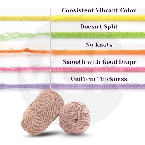 Image of VCR Baby Pink Yarn, 100 Grams Hank, 190 Meters Length, Acrylic Ball for Crochet and Knitting, Soft Crosia Threads, Pack of 1 Yarn, Suitable for DIY Crafts