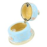 FILFEEL Joyero con Forma de Pastel, Lindo Joyero Decorativo Pintado a Mano para Anillos y Collares, Divertido y Funcional Organizador de Joyas con Forma de Pastel Hecho a Mano para una