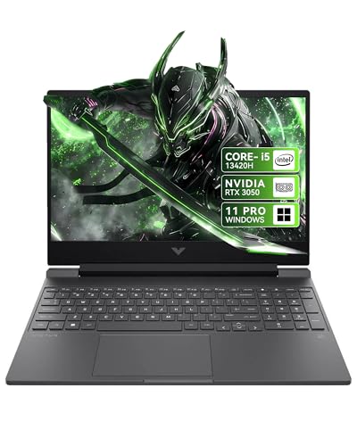 HP Victus 15 Gaming Laptop, NVIDIA GeForce RTX 3050, Intel Core i5-13420H (Upto 4.6GHz), 16GB DDR4 RAM, 512GB PCle SSD, 15.6' FHD 144Hz, Backlit Keyboard, RJ-45, Wi-Fi 6, Bluetooth 5.3, Windows 11 Pro