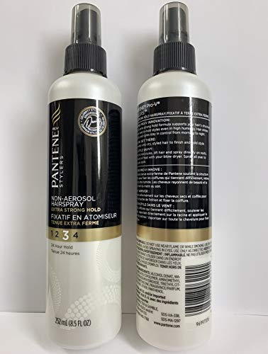 Pantene Pro-V Style Series - Non-Aerosol Hairspray - Extra Strong Hold (4) - Net Wt. 8.5 FL OZ (252 mL) Per Bottle - Pack of 2 Bottles