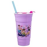 Silver Buffalo Disney Encanto Family is Everything 32oz Plastic Tumbler with Lid and Straw