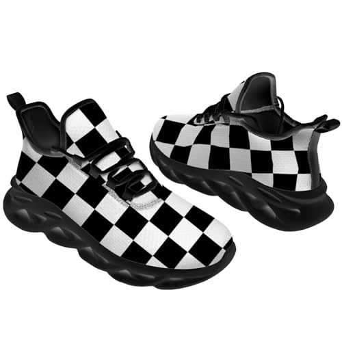 Men's Women's Fashion Sneakers Checkered Shoes Running Walking Tennis Shoes2
