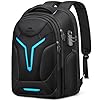 MATEIN 55L Gaming Backpack with Rain Cover, 18 Inch Waterproof Backpack with Well Padded Laptop Compartment, Lockable Large Computer Bags for Laptops and Gaming Accessories with Insulated Pocket