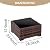 VONZOY Patio Furniture Set, 5 Pieces Outdoor Sectional Sofa Set, PE Wicker Rattan Slanted Back Outdoor Conversation Set with Cushions and Glass Coffee Table, Wine red