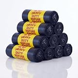 REQUISITE NEEDS Sacchetti per la spazzatura resistenti con capacità di 50 l, 200 pezzi (20 sacchetti per la spazzatura x 10 rotoli), sacchi neri per rifiuti, resistenti fodere riciclate per l'uso