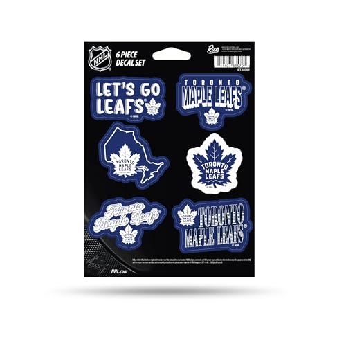 Rico Industries NHL Hockey Toronto Maple Leafs 6-Piece Decal Set