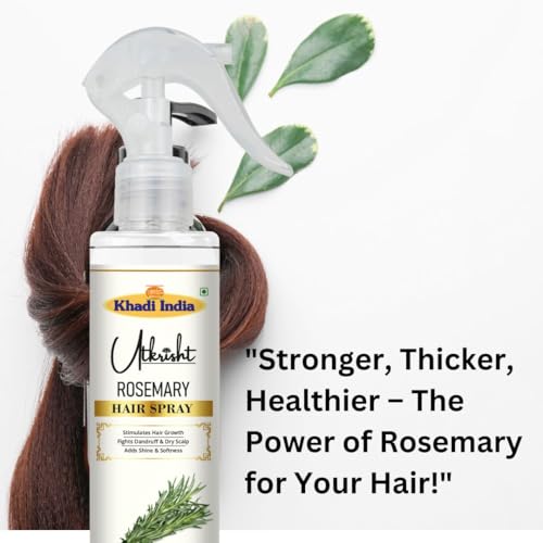 Image of Khadi Utkrisht Pure Rosemary Hair Spray for Regrowth & Scalp Care | Lightweight Hair Tonic Spray for Shine, Strength & Volume - 100ML