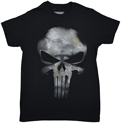 Marvel The Punisher No Sweat Dirty Skull T-Shirt (X-Large) Black