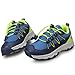 UOVO Boys Hiking Shoes Kids Waterproof Running Trail Fashion Sneakers Breathable Lightweight Non-Slip Outdoor Walking Sports Shoe Blue Green,3.5