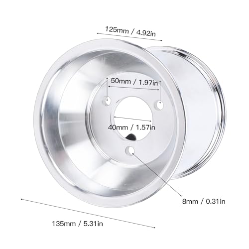 POCREATION Aluminum Alloy Go Kart Wheel Rim