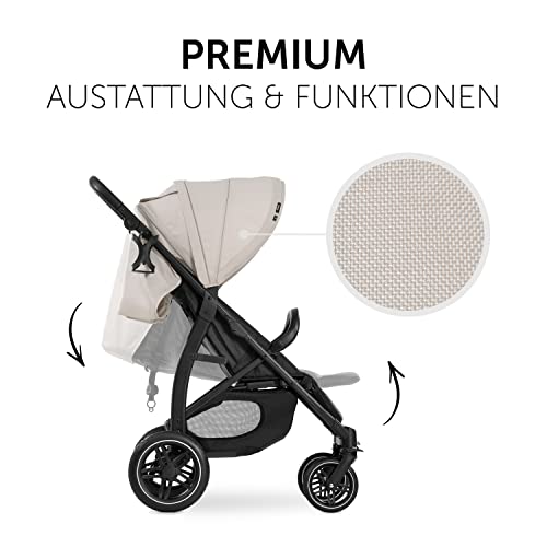 Hauck Buggy Rapid 4D, Kinderwagen Klein Zusammenklappbar, mit Liegefunktion, UPF 50+, Getränkehalter, Gummiräder, Großer Korb, bis 25 kg (Kind 22 kg + Korb 3 kg) (Classic Beige) – Bild 6