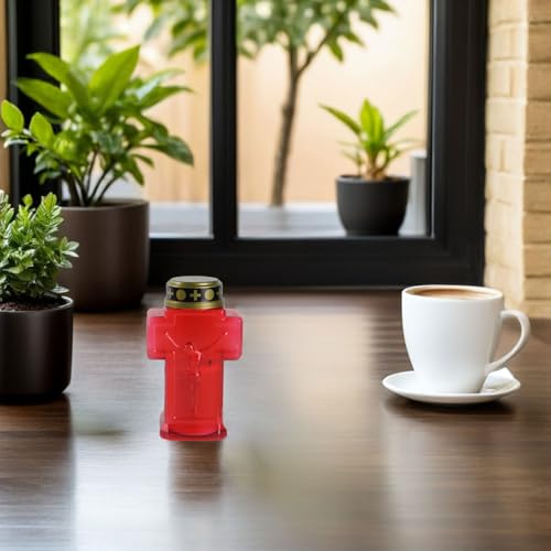 Bougies de jardin rouges étanches UPKOCH pour illuminer durablement les sépultures - 5