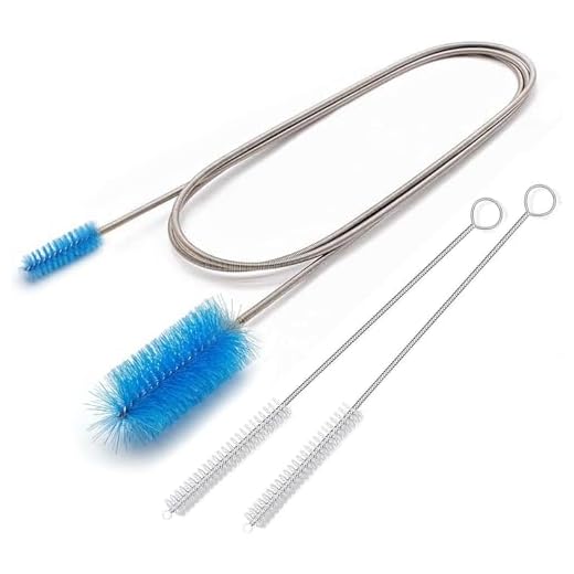 Flexible Drain Brush，Nylon Cleaner Double Ended Elastic Hose Pipe 67-inch and 2 PCS 8.2-inch Straw Cleaning Brush