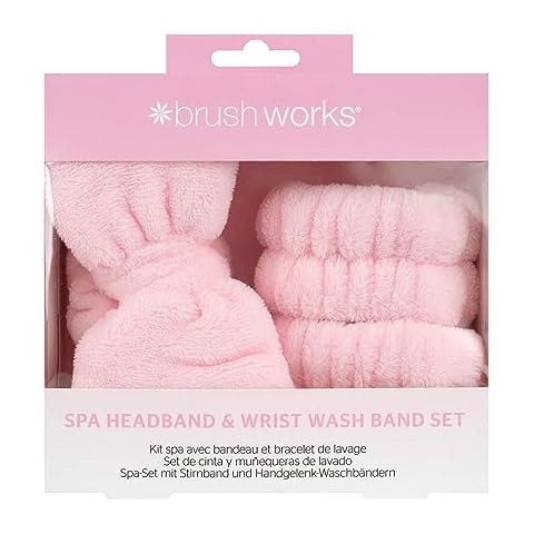 Brushworks Spa Headband & Wrist Wash Band Set Cover