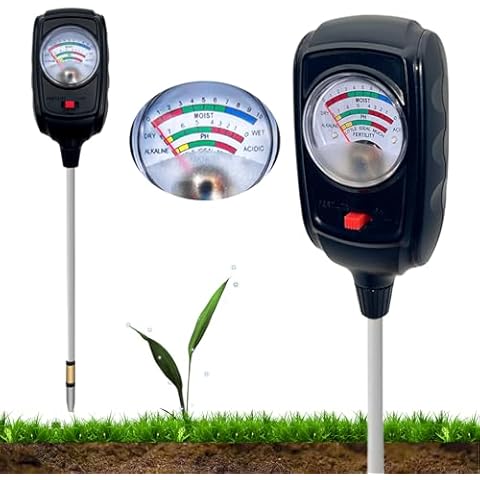 3 in 1 Soil Tester,Soil Moisture/Fertility/PH Tester for Garden nutrients,Lawn,Gardening,Farming, Indoor and Outdoor Plants,Soil PH Meter, Soil Tester Kit Cover