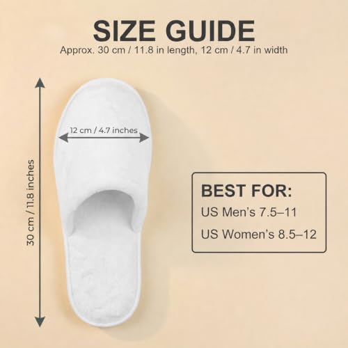 SMDZME 12 Pairs Large Disposable Slippers for Guests, White, Hotel, Travel by SMDZME - Used condition - Image 2