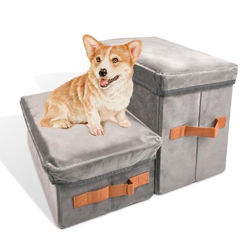 Dayard ���p�K�i ���[�t�� �܂肽���ݎ����p�X�e�b�v �\�t�@�n�C�x�b�h�p �|�[�^�u���y�b�g���[�X�e�b�p�[ ���^�y�b�g�p �� �L 2�X�e�b�v �O���[