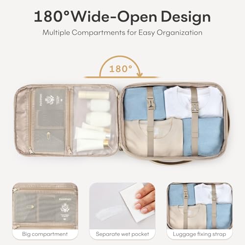 Mochila de viaje 40L para mujer y hombre, aprobada para vuelo miniatura 5