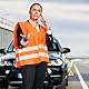 FLEXEO Warnwesten nach EN ISO 20471 - Auto - KFZ - Sicherheitsweste - Warnschutzweste - Warnweste - high Visibility Vest - Erwachsene - Sicherheits Set - EU Norm (4 Stück, Orange)