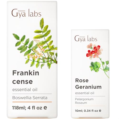 Aceites Esenciales Frankincense y Rosa Geranio Set
