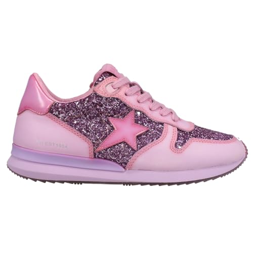 VINTAGE HAVANA Womens Splendid Glitter Lace Up Sneakers Shoes Casual - Purple