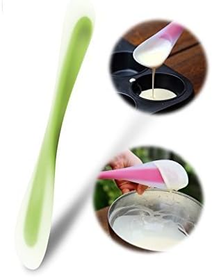 Miniatura 2 de 2 en 1 Espátula de silicona flexible Cuchara creativa de doble cara para hornear y repostería, espátulas raspador de mezcla cuchara de masa y