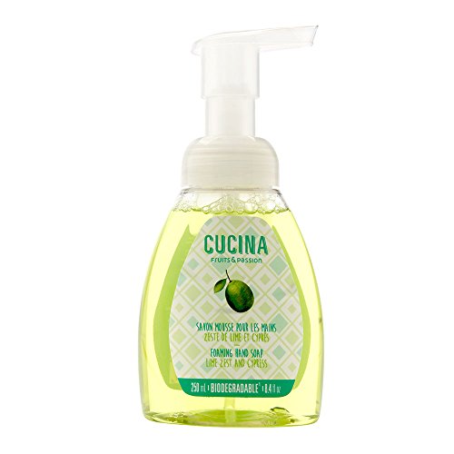 Fruits & Passion Cucina Lime Zest and Cypress Foaming Hand Soap, 8.4 Ounce