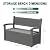GULAIMOAO 80 Gallon Outdoor Storage Bench, Resin Patio Storage Bench with Armrest, Lockable Deck Boxes Outdoor Waterproof and UV Resistant for Cushions, Garden Tools and Pool Supplies, Charcoal Grey